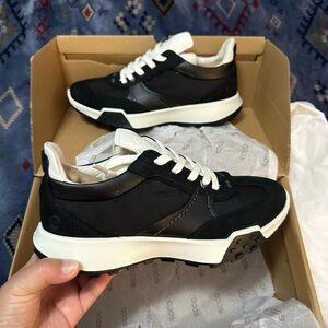 Ecco Women Black and White Sneakers